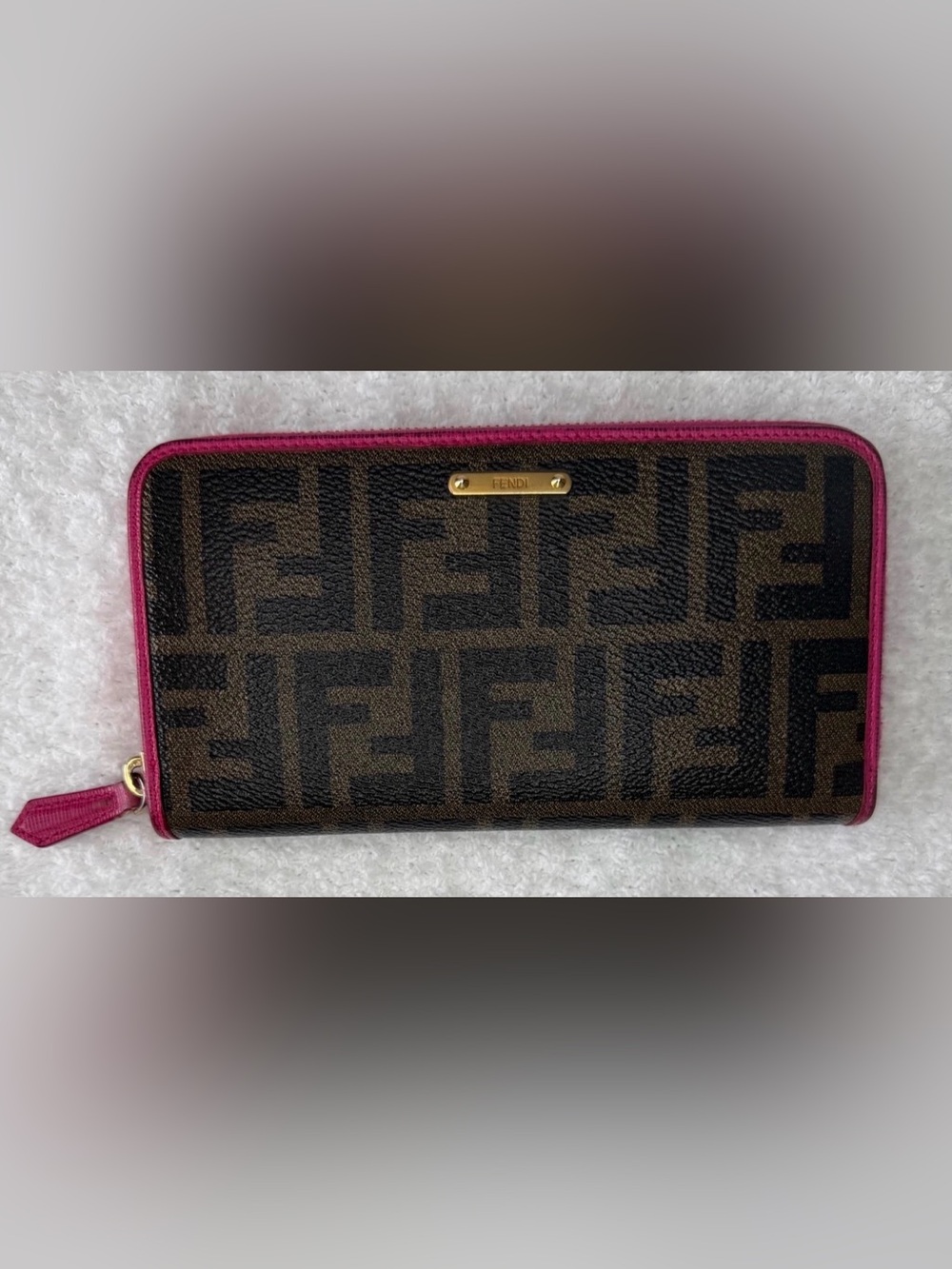 Fendi Zucca Zip Wallet